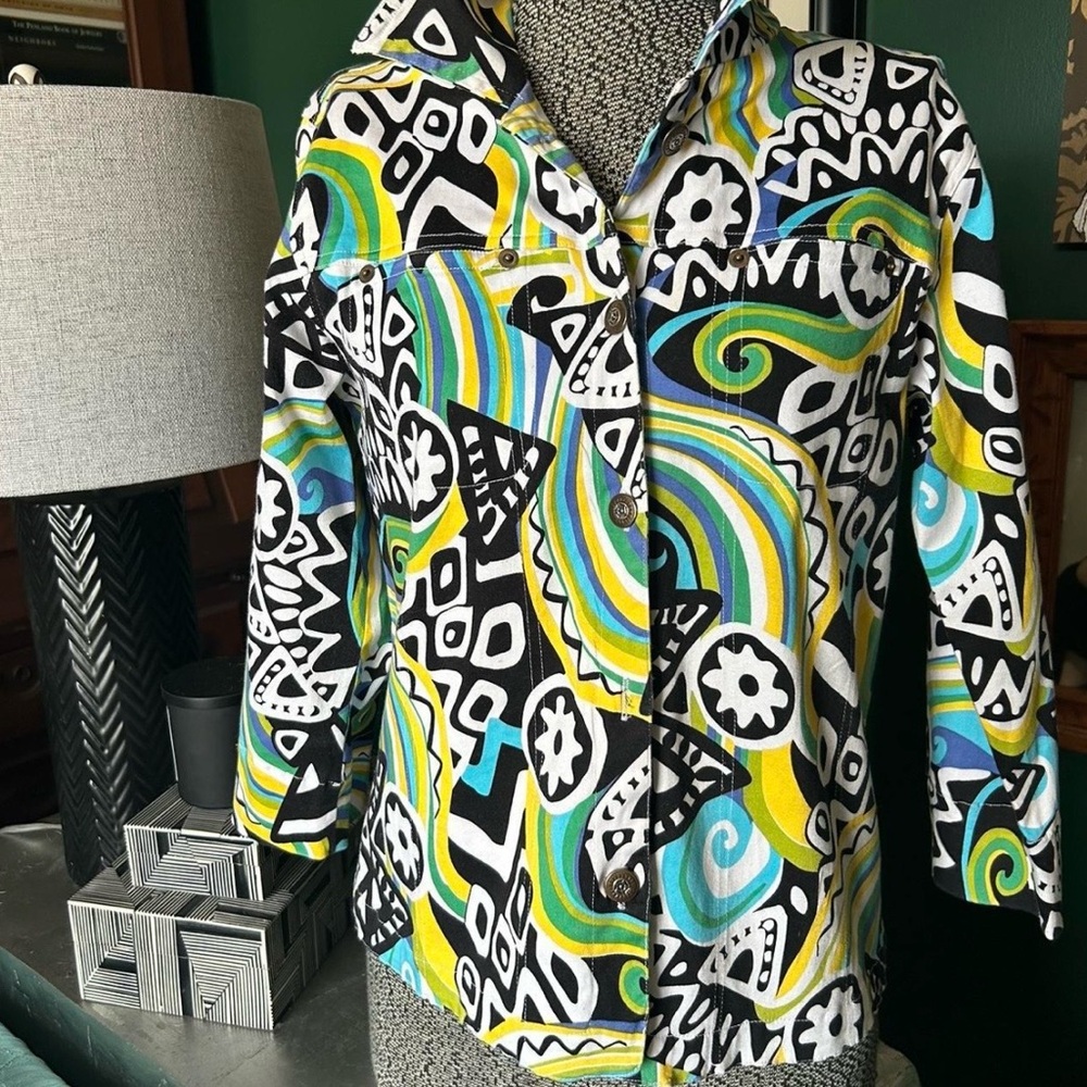 KEREN hart Multicolor Abstract Women's Blazer